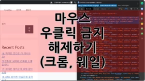 마우스 우클릭 금지 해제하기(크롬, 웨일)