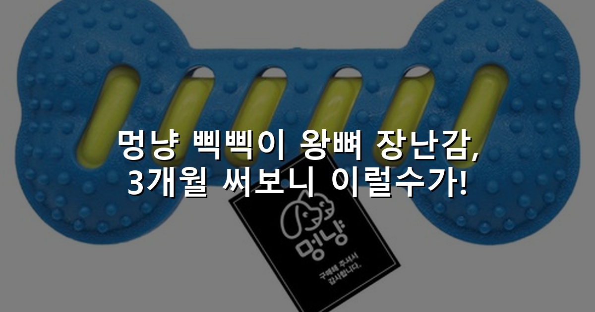 멍냥 삑삑이 왕뼈 장난감, 3개월 써보니 이럴수가!