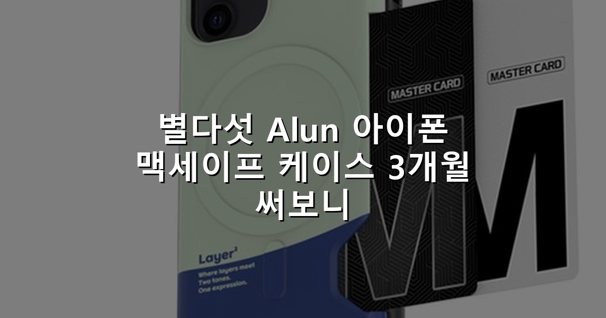 별다섯 Alun 아이폰 맥세이프 케이스 3개월 써보니