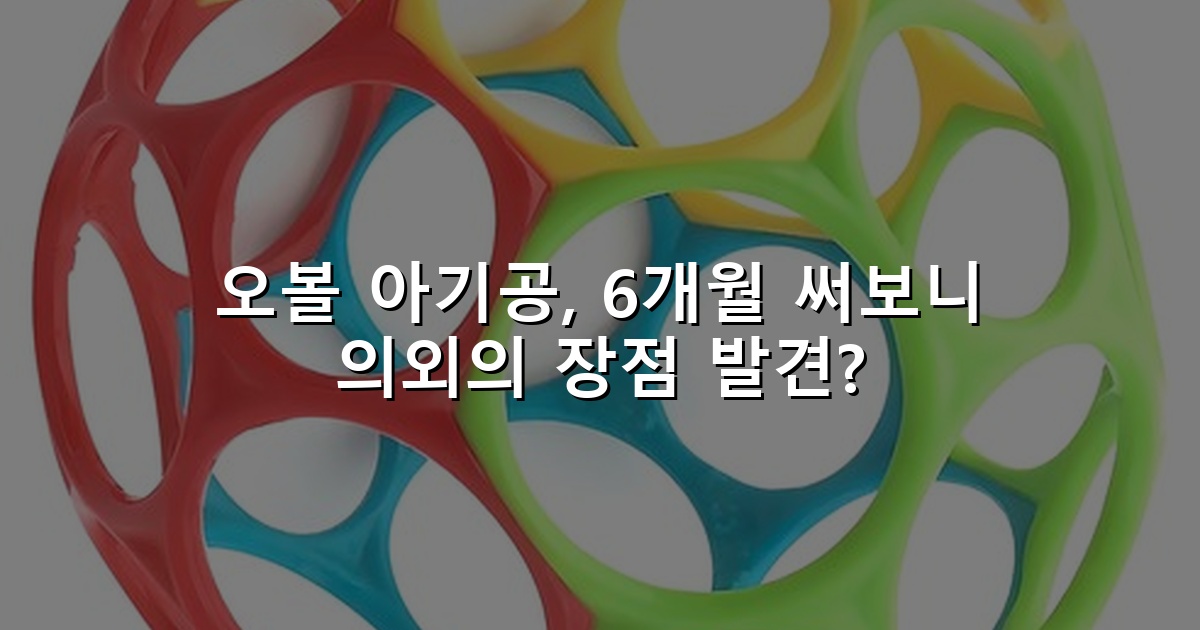 오볼 아기공, 6개월 써보니 의외의 장점 발견?