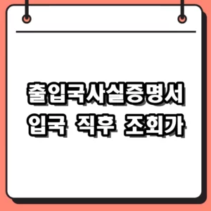 출입국사실증명서 온라인 발급 전 확인! 입국 후 며칠 뒤부터 가능한지 총정리