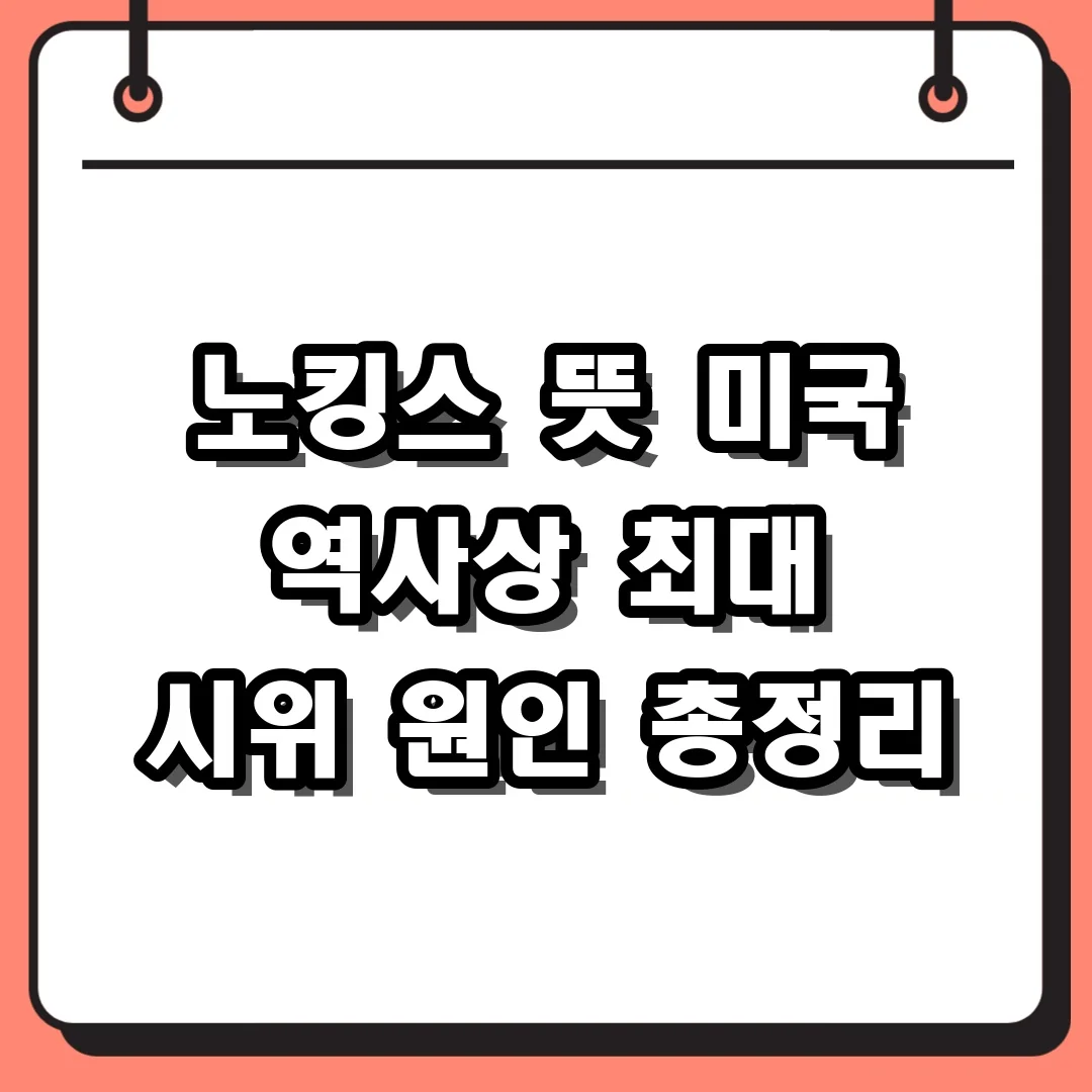 노킹스 뜻 미국 역사상 최대 시위 원인 총정리