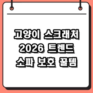 2026 고양이 스크래처 트렌드 및 대형 리필 스크래처 선택 가이드
