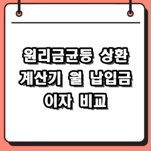 2026 대출 상환 방식 고민 해결! 원리금균등 상환 계산기 활용 노하우