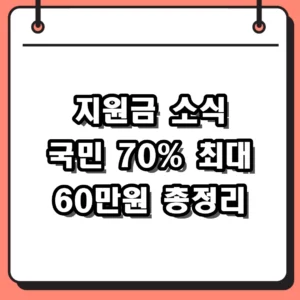 고유가 피해지원금 신청 방법 및 2026 정부 지원금 소식 총정리