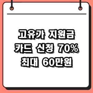 고유가 지원금 카드 신청 방법 대상 금액 및 2026 지급일 총정리