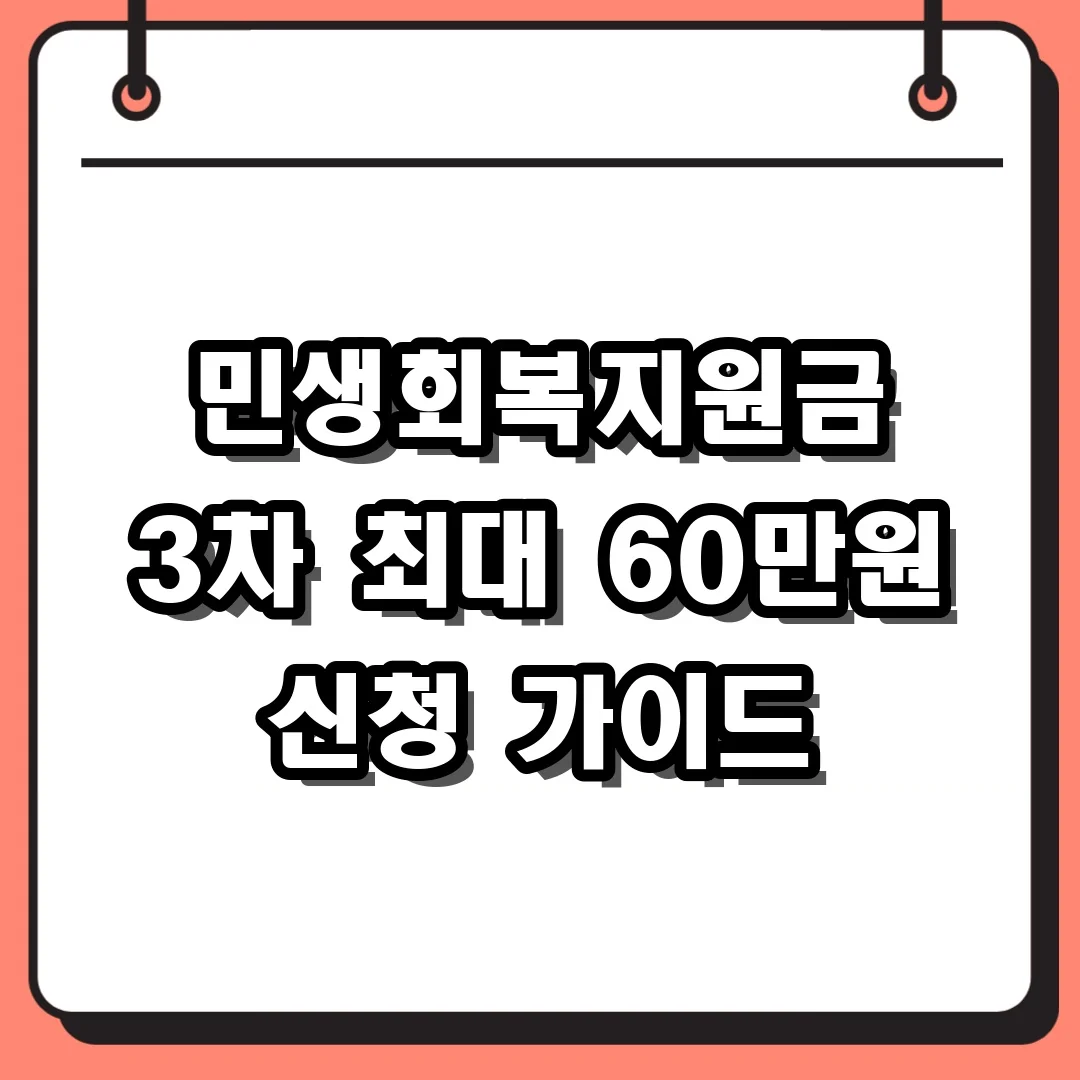 민생회복지원금 3차 최대 60만원 신청 가이드