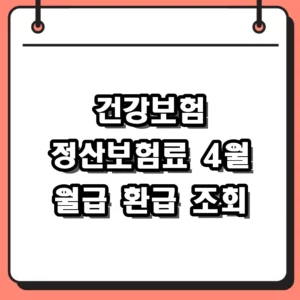 2026 건강보험 정산보험료 환급 조회 및 12회 분할납부 신청법