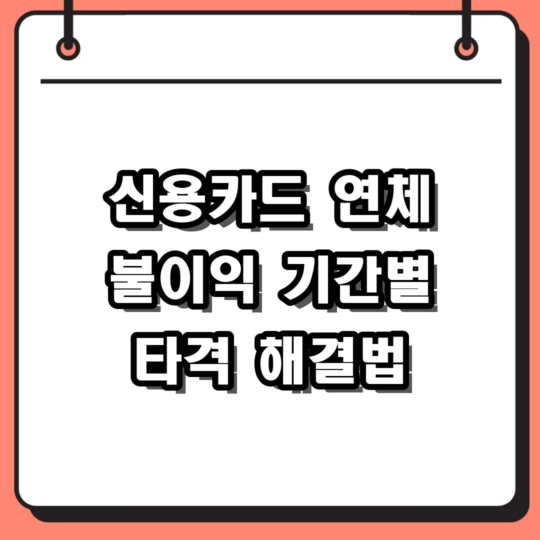 신용카드 연체 불이익 기간별 타격 해결법