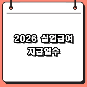 2026년 실업급여 지급일수 총정리: 고용보험 가입기간별 수급조건