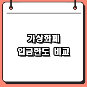 가상화폐 입금한도 총정리: 업비트 및 코인원 비교