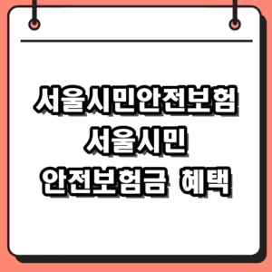 2026년 서울시민안전보험 상해 보장 내용 및 청구방법 총정리