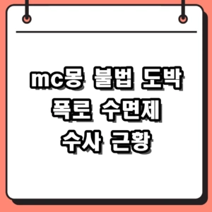 mc몽 불법 도박 폭로 및 수면제 수사 2026년 근황