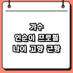 대한민국 영원한 디바 가수 인순이 프로필 나이 고향 근황 정리