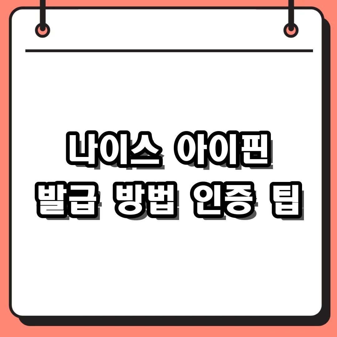 나이스 아이핀 발급 방법 인증 팁