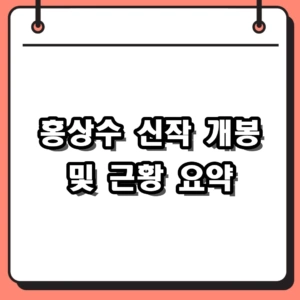 2026년 홍상수 신작 개봉! 감독 특징부터 최근 근황까지