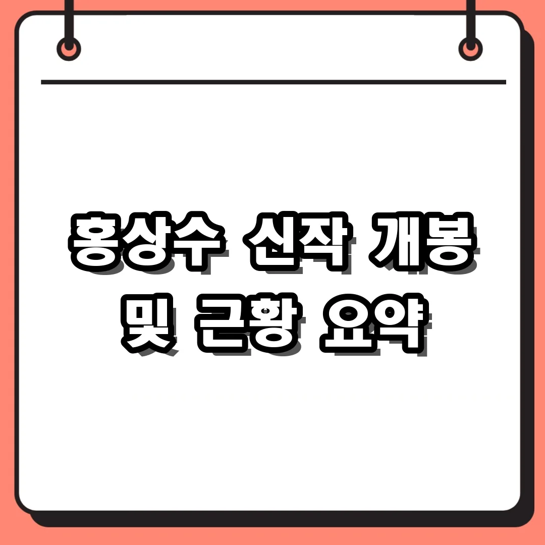 홍상수 신작 개봉 및 근황 요약