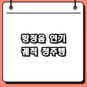 황정음 연기 변천사, 하이킥부터 명작 드라마까지 정주행 후기
