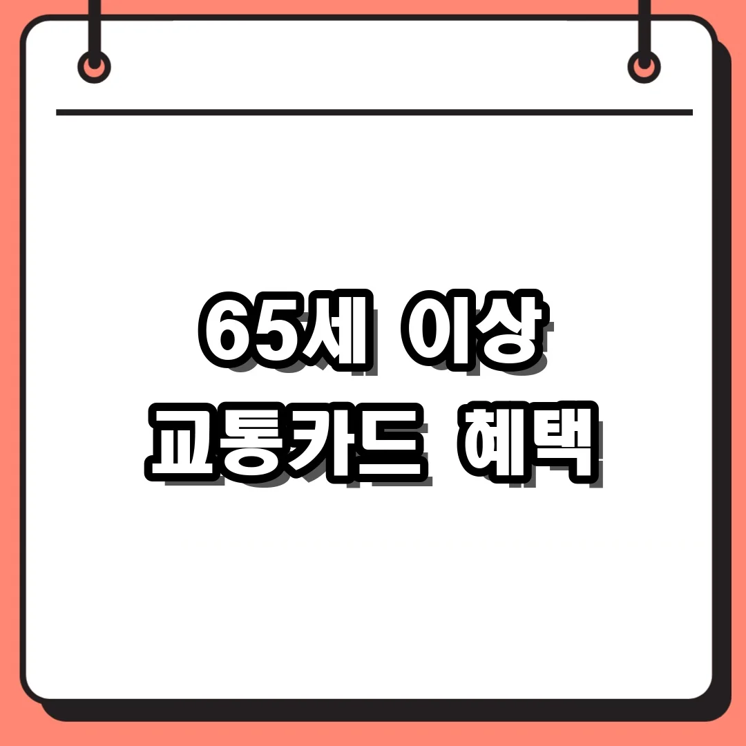 65세 이상 교통카드 혜택