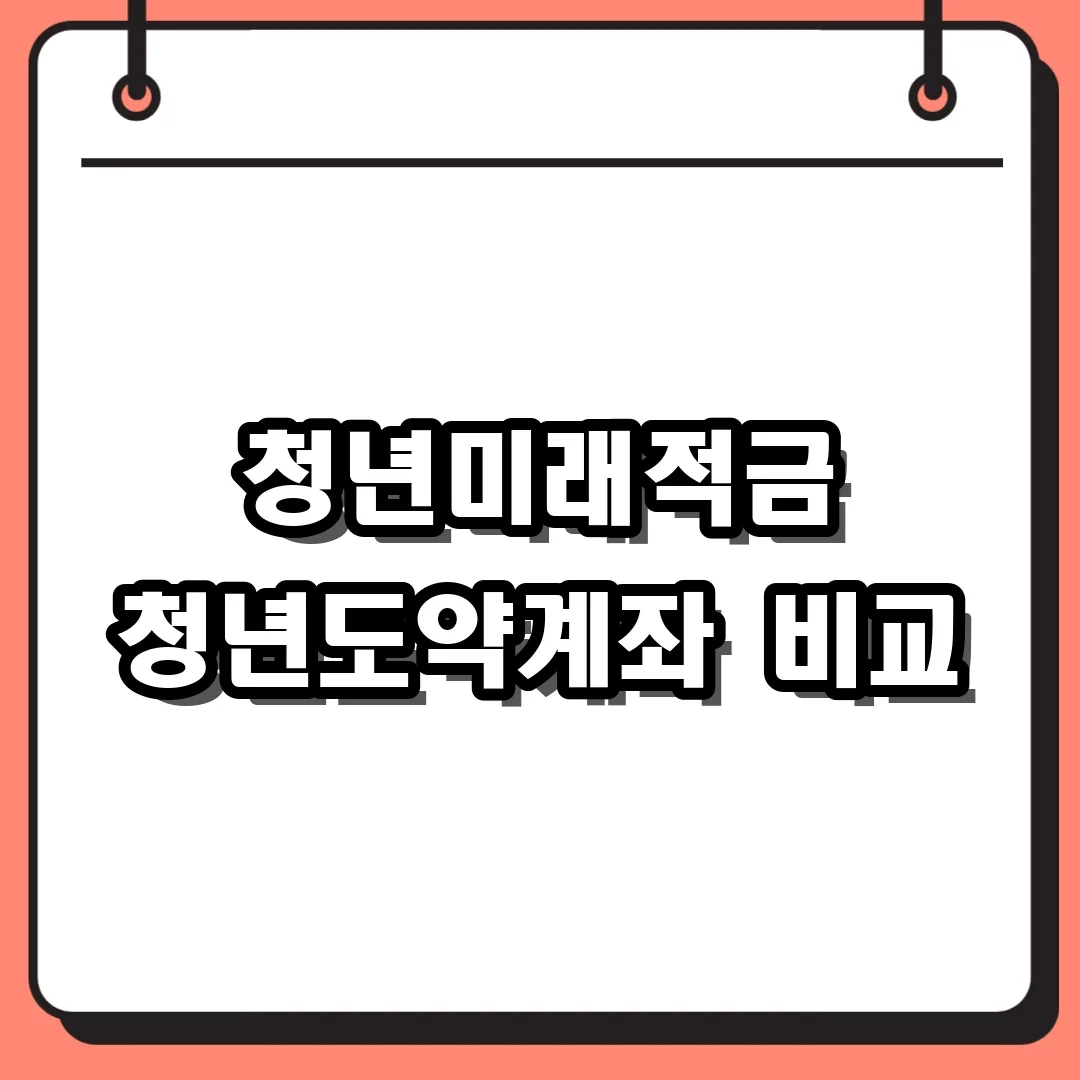 청년미래적금 청년도약계좌 비교