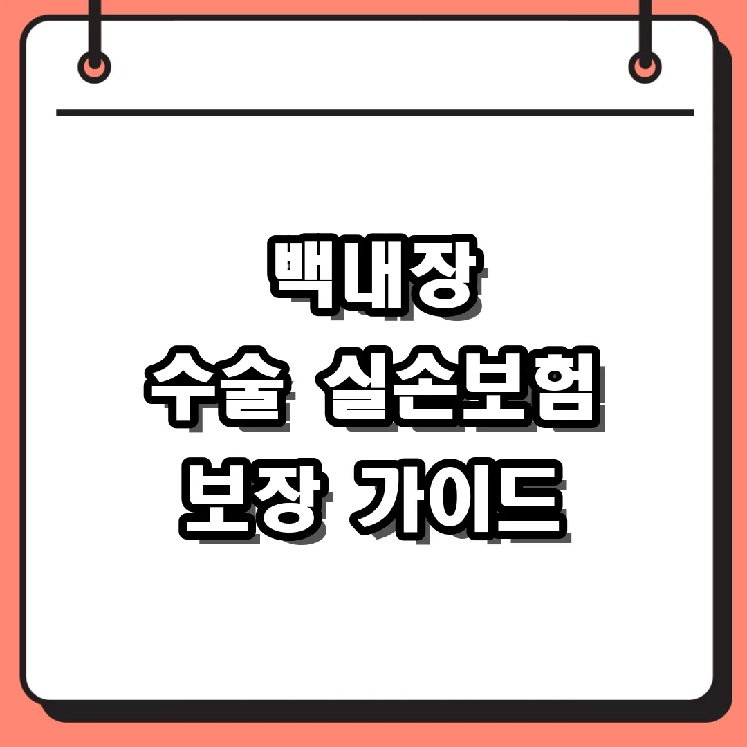 백내장 수술 실손보험 보장 가이드