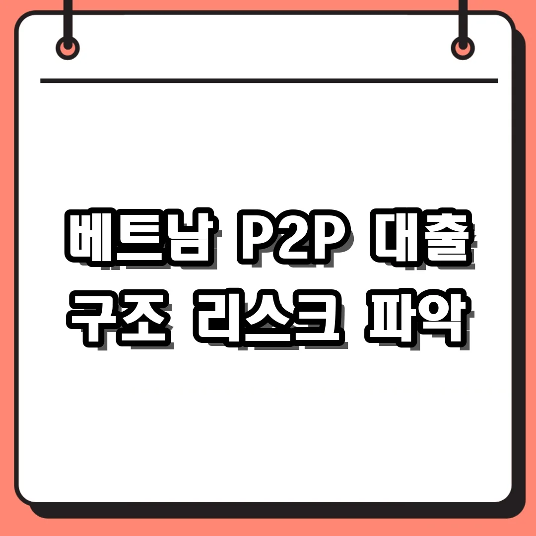 베트남 P2P 대출 구조 리스크 파악