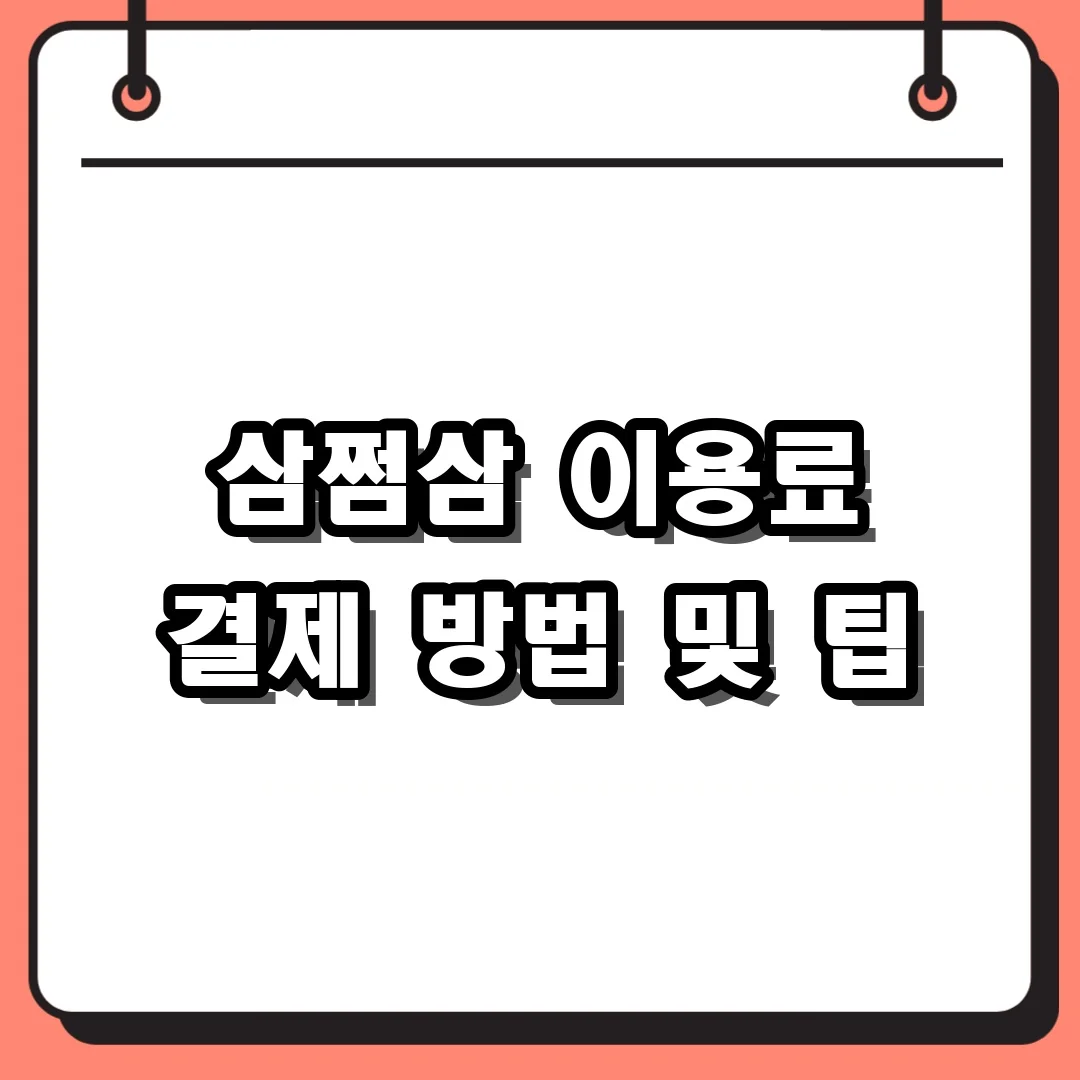 삼쩜삼 이용료 결제 방법 및 팁