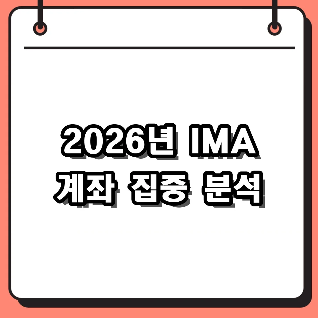 2026년 IMA 계좌 집중 분석