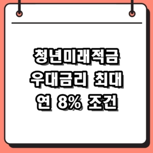 청년미래적금 우대금리 연 8% 조건, 은행별 전략과 신청방법