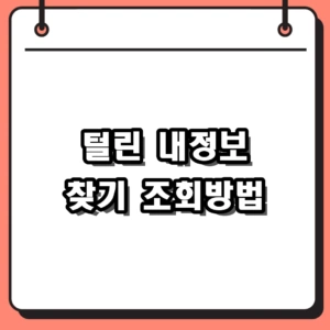 털린 내정보 찾기 조회방법 및 명의도용 피해 방지 팁