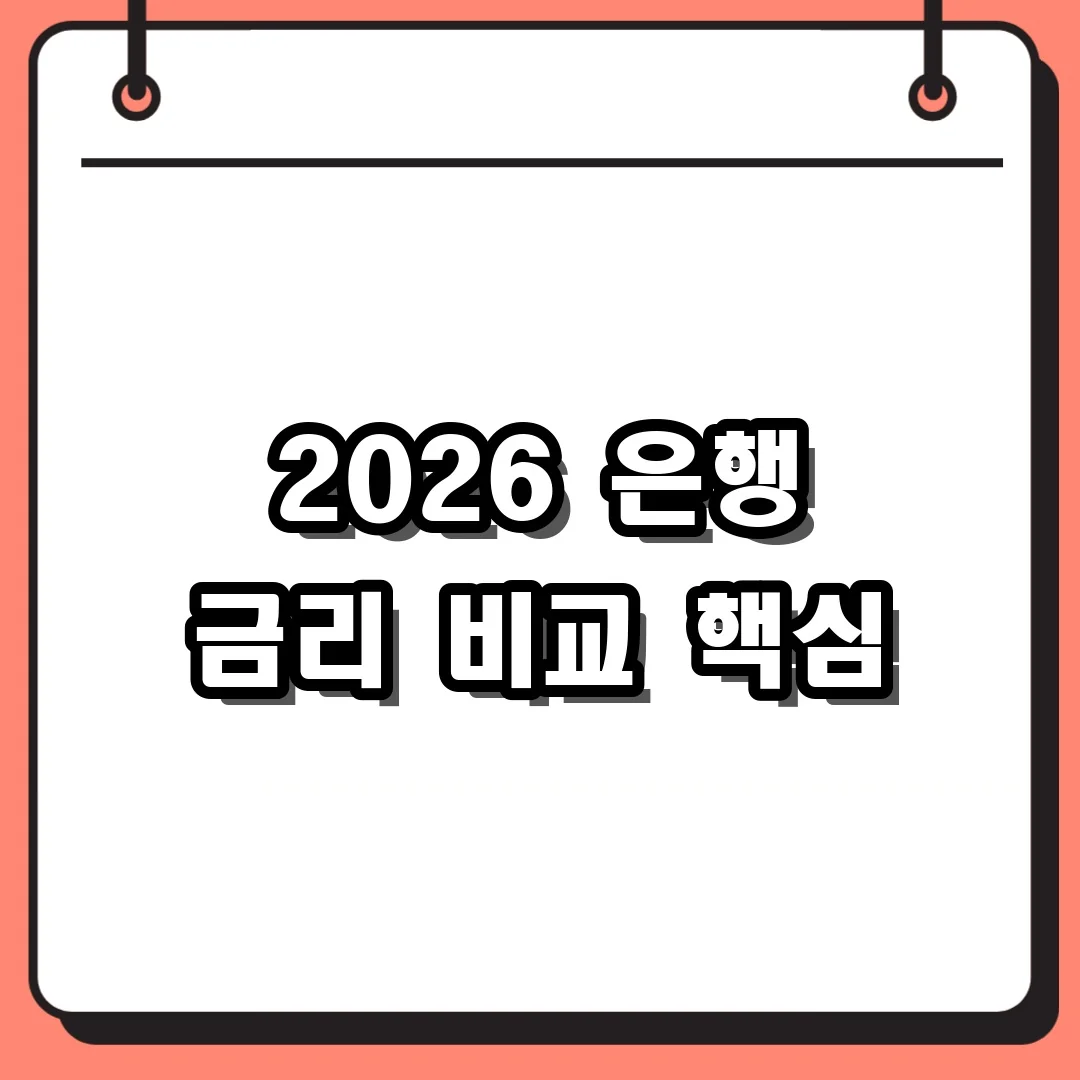 2026 은행 금리 비교 핵심