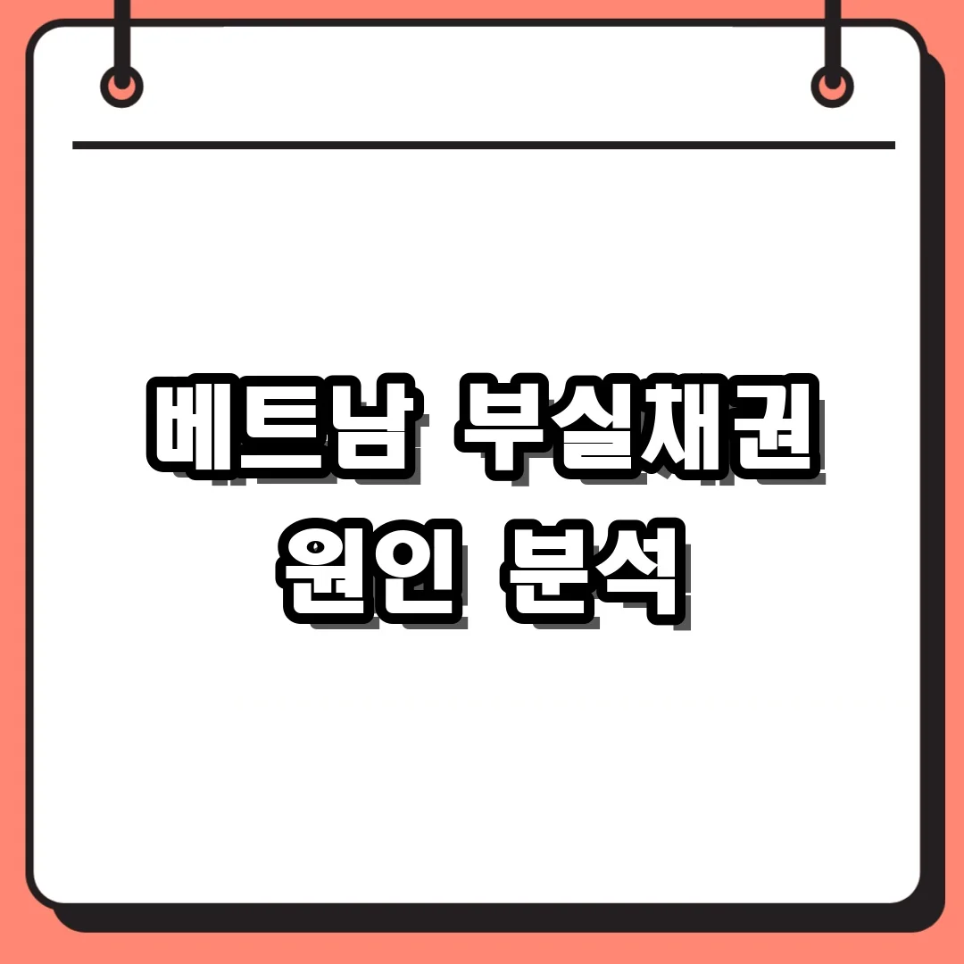 베트남 부실채권 원인 분석