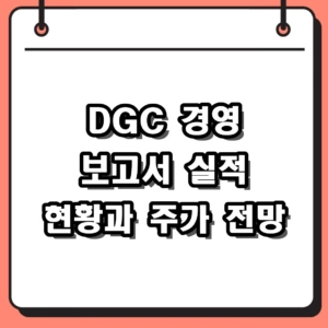 DGC 경영 보고서 분석: 2026 실적 전망과 베트남 주가 저평가 논란