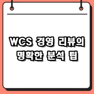 WCS 경영 리뷰 핵심, 비영리 단체와 B2B 유통망의 성과 분석 팁