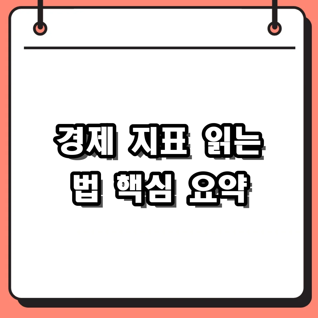 경제 지표 읽는 법 핵심 요약