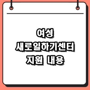 경력단절 끝, 2026년 여성 새로일하기센터 취업 지원부터 인턴십까지