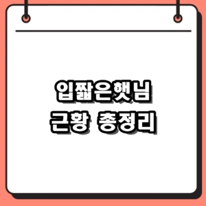 입짧은햇님 프로필 및 활동 중단 이후 2026년 최신 근황