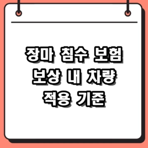2026년 장마 침수 보험 보상 기준, 내 차량도 혜택받을 수 있을까?