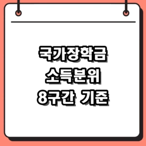 2026 국가장학금 소득분위 8구간 기준 및 산정 방식 정리